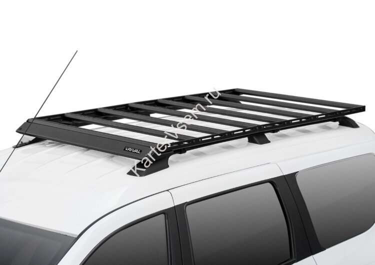 Багажник на крышу автомобиля Rival (на рейлинги) для Lada (ВАЗ) Largus I поколение рестайлинг 2021-н.в., алюминий 6 мм, разборный, с крепежом, T.6002.1