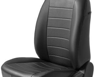 Авточехлы Rival Строчка (зад. спинка 40/20/40) для сидений Volkswagen Tiguan II (Comfortline и Highline, со столиками) 2016-2020 2020-н.в., эко-кожа, черные, SC.5802.1